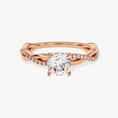 Load image into Gallery viewer, Twisted Cushion Cut Moissanite Engagement Ring
