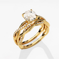 Load image into Gallery viewer, Twisted Vine Round Cut Moissanite Engagement Ring Bridal Set