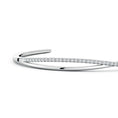 U-Pavé Set Round Moissanite Crossover Design Cuff Bracelet