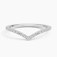 V-Shaped Halfway Moissanite Wedding Band-1.4 mm