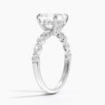 Versailles Asscher Moissanite Hidden Halo Engagement Ring with Mixed-Shape Band