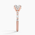 Versailles Cushion Moissanite Hidden Halo Engagement Ring with Mixed-Shape Band