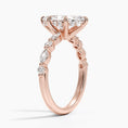 Versailles Marquise Moissanite Hidden Halo Engagement Ring with Mixed-Shape Band
