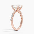 Versailles Princess Moissanite Hidden Halo Engagement Ring with Mixed-Shape Band