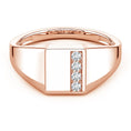 Vertical Pavé Moissanite Rectangular Men’s Signet Ring