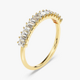 Load image into Gallery viewer, Vertical Baguette Half Eternity Moissanite Wedding Band