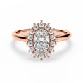 Vintage Beaded Halo Oval Moissanite Engagement Ring
