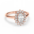 Vintage Beaded Halo Oval Moissanite Engagement Ring
