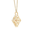Vintage Clover Lab-Created Ruby with Moissanite Pendant Necklace