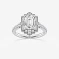 Vintage Emerald Cut Moissanite Art Deco Engagement Ring