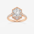 Vintage Emerald Cut Moissanite Art Deco Engagement Ring