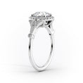 Vintage Halo Oval Lab-Grown Diamond Engagement Ring