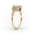 Vintage Halo Oval Lab-Grown Diamond Engagement Ring