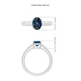 Vintage-Inspired Oval Lab Alexandrite with Engraved Shank Engagement Ring
