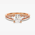 Load image into Gallery viewer, Vintage-Inspired Round Moissanite Engagement Ring