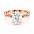 Vintage Oval Lab-Grown Diamond Cut-out Vine Band Engagement Ring