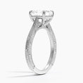 Load image into Gallery viewer, Vintage Engraved Asscher Cut Moissanite Engagement Ring