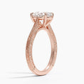 Vintage Engraved Oval Cut Moissanite Engagement Ring