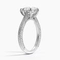 Load image into Gallery viewer, Vintage Engraved Pear Cut Moissanite Engagement Ring