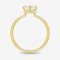 6-Prong Marquise Solitaire Moissanite Engagement Ring With Hidden Halo