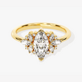 Load image into Gallery viewer, Vintage Halo Marquise Cut Moissanite Engagement Ring