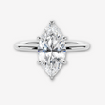 Load image into Gallery viewer, 6-Prong Marquise Solitaire Moissanite Engagement Ring With Hidden Halo