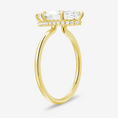 6-Prong Marquise Solitaire Moissanite Engagement Ring With Hidden Halo