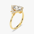 Vintage Halo Oval Cut Moissanite Engagement Ring