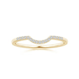 Wave Contour Moissanite Wedding Band - 1.6 mm