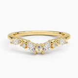 Whisper Curve Marquise Moissanite Wedding Band