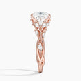 Whispering Vines Princess Cut Moissanite Engagement Ring