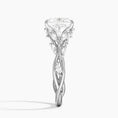 Whispering Vines Princess Cut Moissanite Engagement Ring