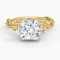 Whispering Vines Princess Cut Moissanite Engagement Ring