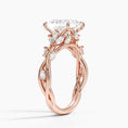 Whispering Vines Princess Cut Moissanite Engagement Ring