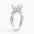 Whispering Vines Emerald Cut Moissanite Engagement Ring