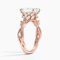 Whispering Vines Emerald Cut Moissanite Engagement Ring