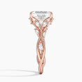 Whispering Vines Emerald Cut Moissanite Engagement Ring