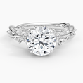 Load image into Gallery viewer, Whispering Vines Round Cut Moissanite Engagement Ring