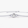 Load image into Gallery viewer, Bezel Set Round Cut Moissanite Bracelet
