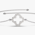 Load image into Gallery viewer, Clover Round Cut Moissanite Bracelet