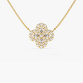 Load image into Gallery viewer, 0.57 CTW Floral Cluster Moissanite Pendant Necklace
