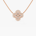 Load image into Gallery viewer, 0.57 CTW Floral Cluster Moissanite Pendant Necklace