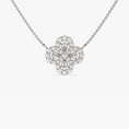 Load image into Gallery viewer, 0.57 CTW Floral Cluster Moissanite Pendant Necklace