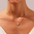 0.57 CTW Floral Cluster Moissanite Pendant Necklace