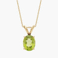 Load image into Gallery viewer, 2.0 CT Radiant Green Oval Peridot Pendant Necklace