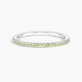 Luxe Peridot Pavé Three-Quarter Coverage Wedding Band - 1.4 mm