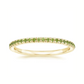 Load image into Gallery viewer, Luxe Peridot Pavé Gemstone Wedding Band - 1.4 mm