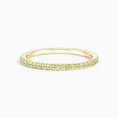 Load image into Gallery viewer, Luxe Peridot Pavé Gemstone Wedding Band - 1.4 mm