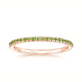 Load image into Gallery viewer, Luxe Peridot Pavé Gemstone Wedding Band - 1.4 mm