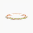 Load image into Gallery viewer, Luxe Peridot Pavé Gemstone Wedding Band - 1.4 mm